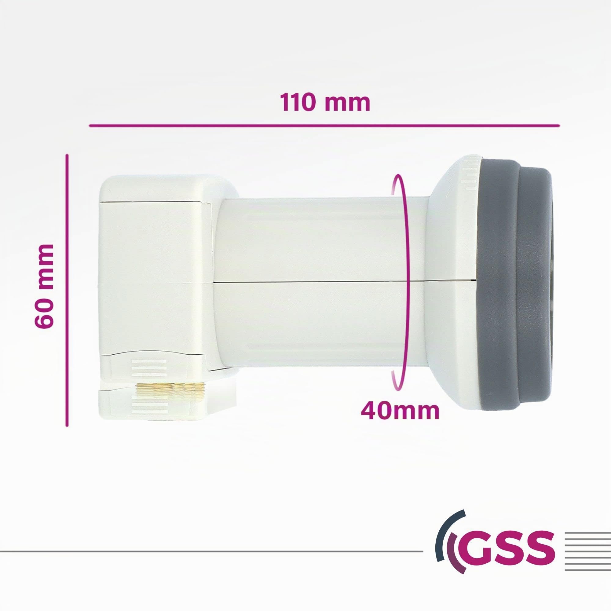 [ Test SEHR GUT, Note 1.2 *] GSS Helios Quad LNB mit LTE Abschirmung & Sun Protect UV Schutz, 4Fach HD 4K LNB für 4 Teilnehmer für Direktanschluss (TV Fernseher, Sat Receiver) LMB für Satelliten