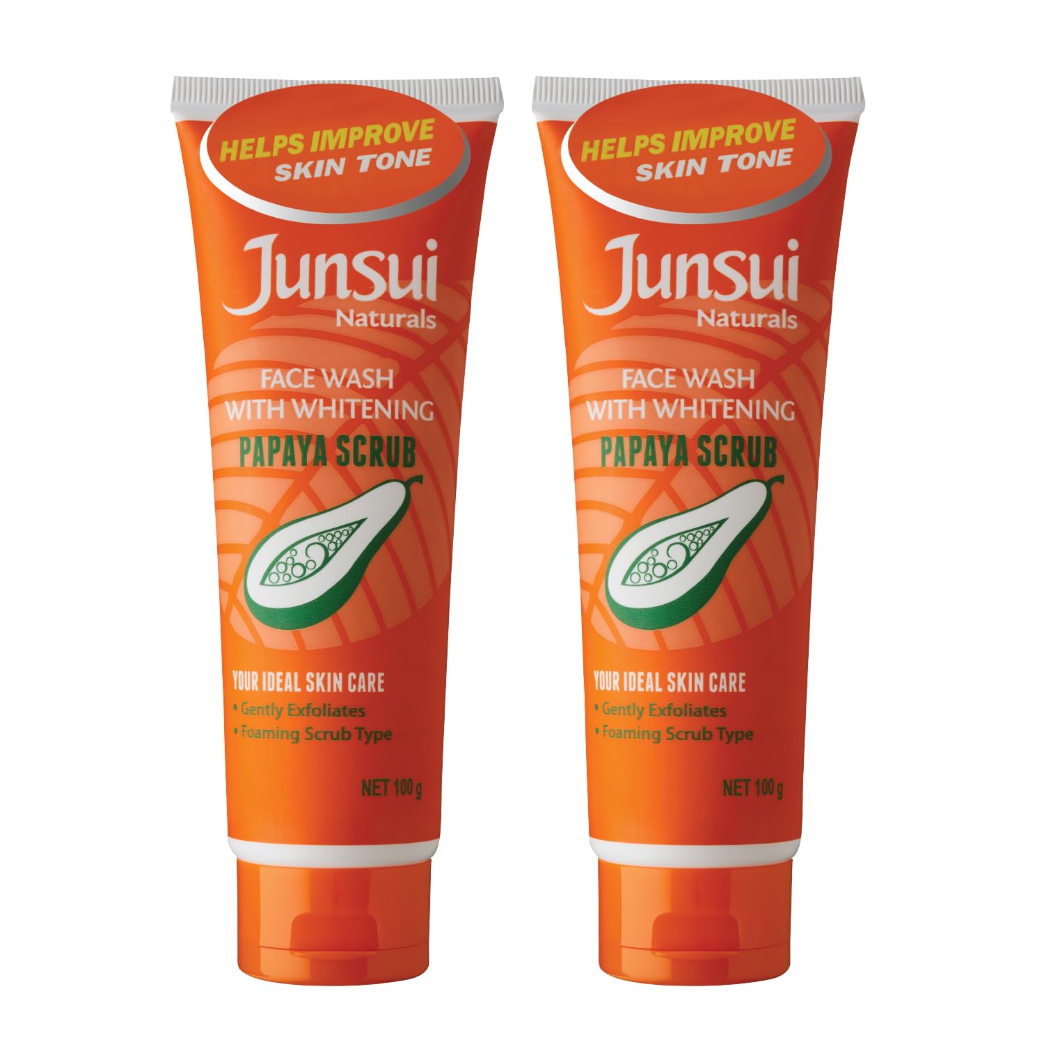JunsuiPapaya Scrub Face Wash, Set of 2,100g