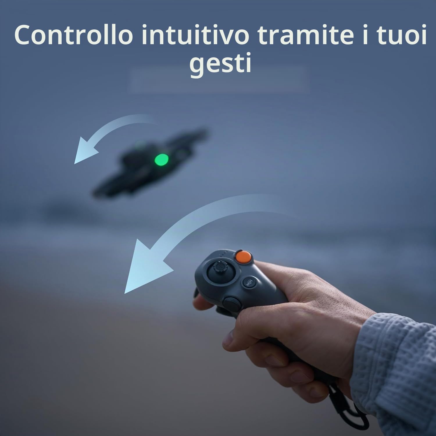 DJI Avata 2 (drone singolo), Drone FPV con fotocamera 4K, Voli immersivi, Paraeliche integrati, 360 semplificati, FOV da 155°, Compatibile con RC Motion 3, Drone con fotocamera per contenuti in POV‌