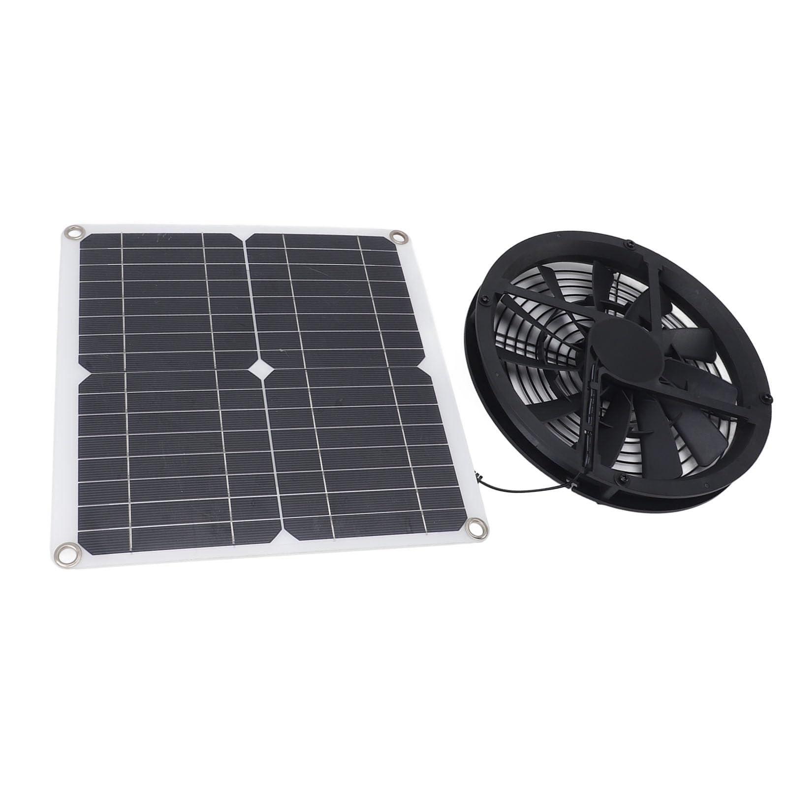 Solarpanel-Lüfter-Set, Effiziente Belüftung für Kleine Räume, Wasserdichter Gewächshaus-Ventilator für Zuhause, Polykristallines Silizium