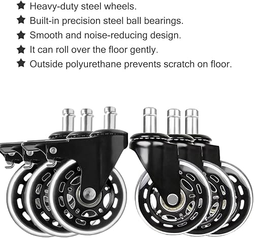 Miniatura 5 de IMMER LIEBEN Taburete rodante con respaldo, taburete enrollable de baja altura con ruedas giratorias universales para oficina en casa, adulto, silla