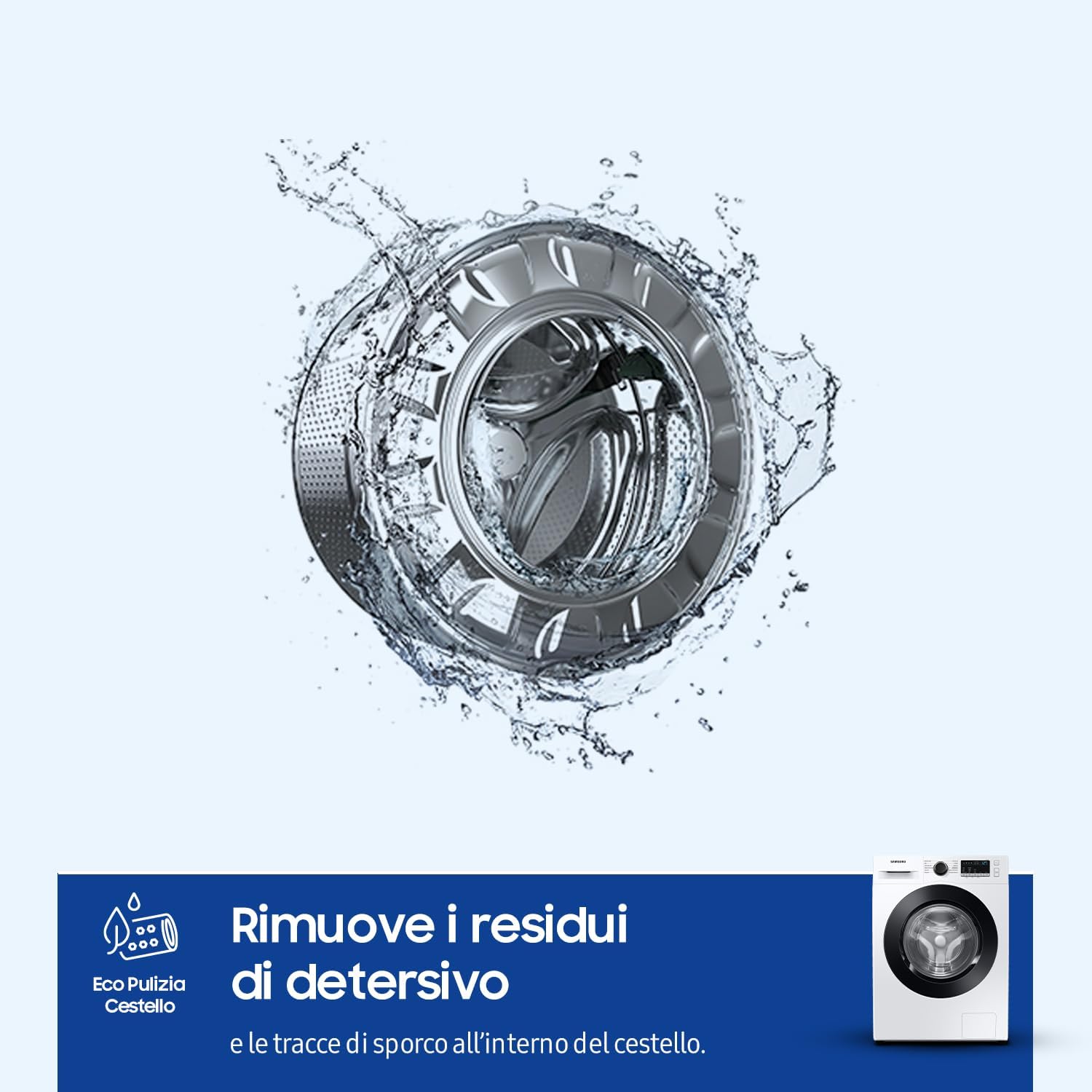 Samsung Lavatrice Serie 4000T WW90T4040CE/ET, Libera Installazione, 9 kg, 1400 RPM, Classe D, Vapore, Carica Frontale, 60l x 85h x 55p cm Samsung Lavatrice Serie 4000T WW90T4040CE/ET, Libera Installazione, 9 kg, 1400 RPM, Classe D, Vapore, Carica Frontale, 60l x 85h x 55p cm