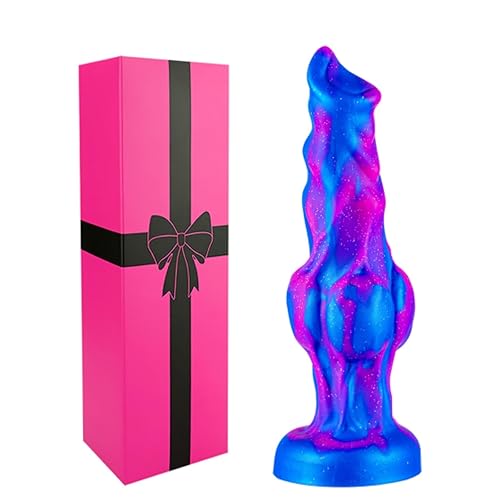 6 Inch Silicone Small Wolf Dog Knot Dildo for Women Beginner, 5" Realistic Animal Monster Thin Knotted Anal Dildo with Suction Cup, Fantasy Blue Purple Canine Furry Dildos Alien Sex Toy for Men Gay - 6 inches