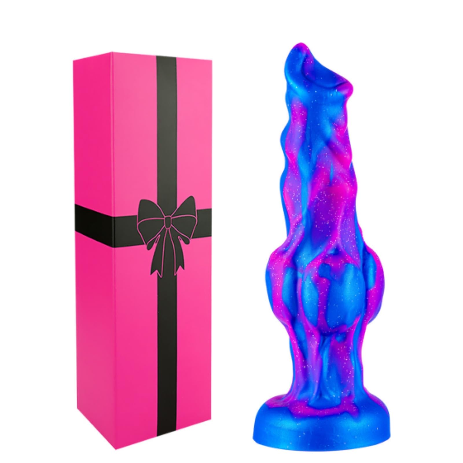 6 Inch Silicone Small Wolf Dog Knot Dildo for Women Beginner, 5" Realistic Animal Monster Thin Knotted Anal Dildo with Suction Cup, Fantasy Blue Purple Canine Furry Dildos Alien Sex Toy for Men Gay