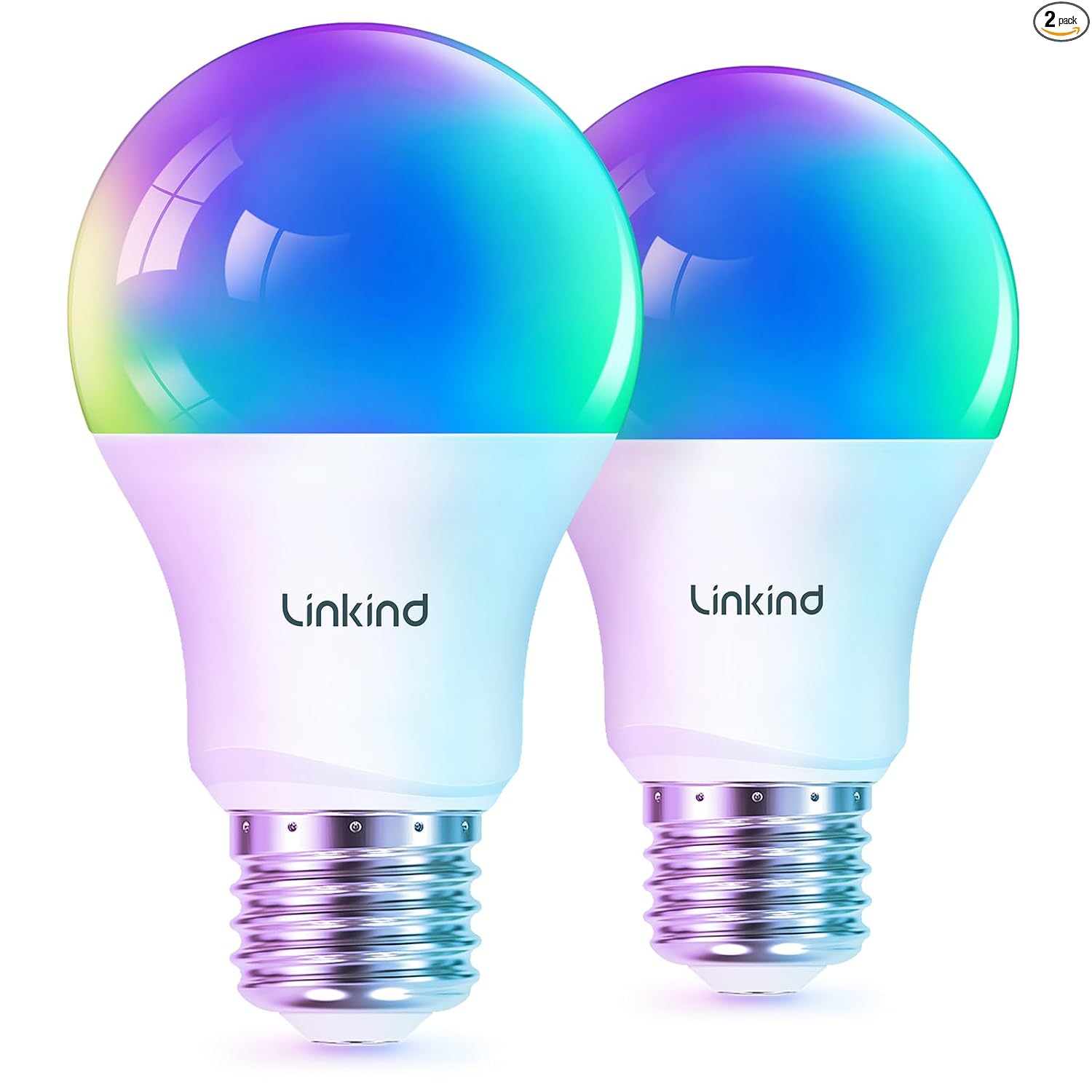 Linkind Matter Smart Light Bulb 2 Pack A19 E26