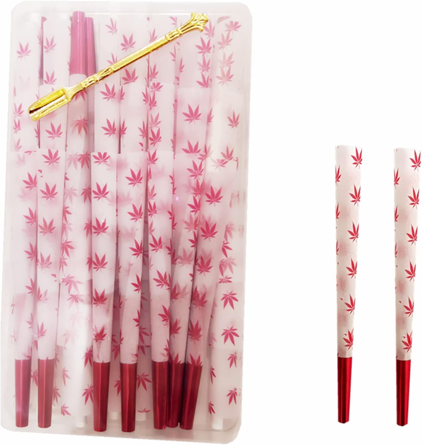 50 Pack Cone Rolls Papers Straw for Party Favor Natural