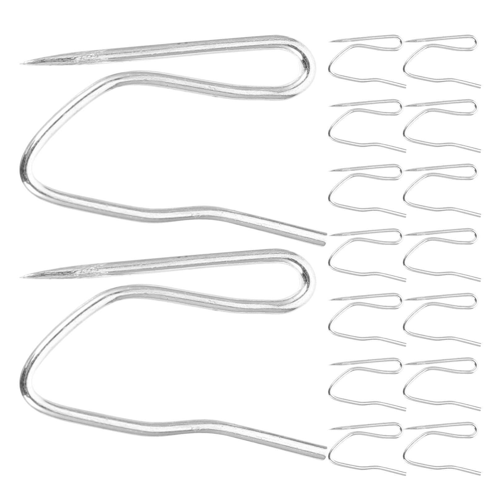 500 Stück Schwere Metall Vorhanghaken mit Clips Robuste Drapery Pin Hooks für Vertikale Jalousien Faltenvorhänge und Gardinen Vielseitige Fenster Duschvorhanghalterung Einfache