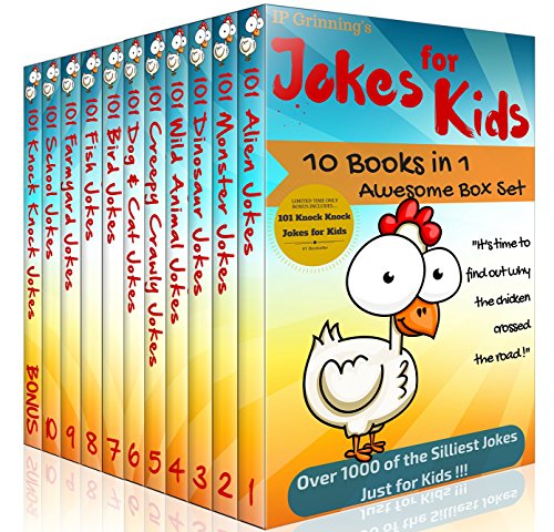 Jokes for Kids - 10 in 1 Box Set PLUS 'Knock Knock Jokes for Kids' Book. Short, Funny, Clean and Corny Kid's Jokes - Fun with the Funniest Lame Jokes for all the Family.