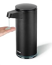 AIKE SensePro Automatic Soap Dispenser, USB-C Rechargeable, Stainless Steel, Matt Black, 380 ml