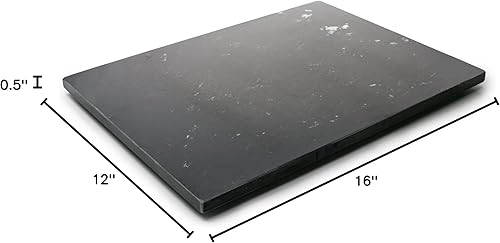 Miniatura 6 de Fox Run Tabla de repostería de mármol, negro, 12 x 16 x 0.5 pulgadas
