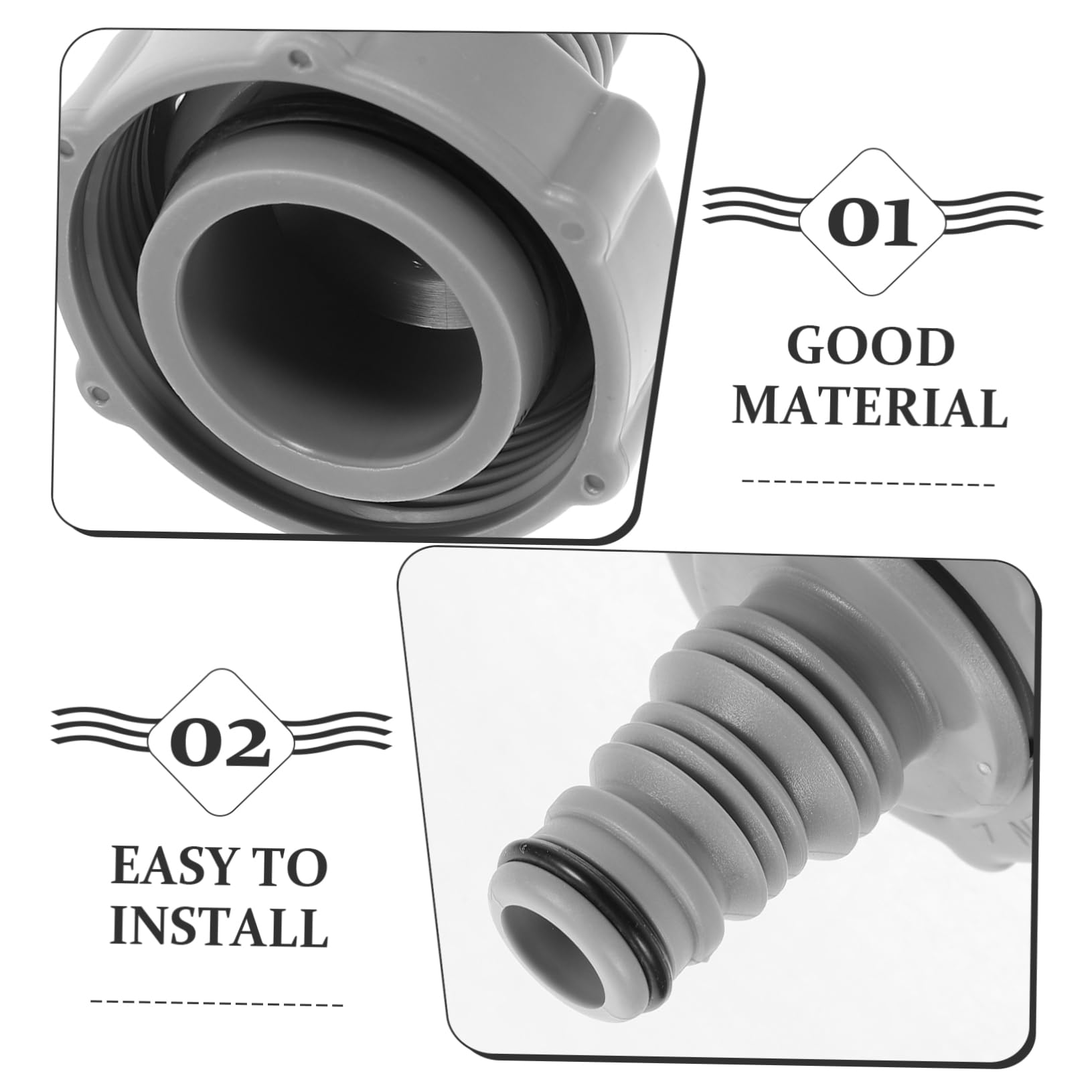 Toyvian 5 Series Adaptador De Manguera De Drenaje para Piscina Conector Compatible con Mangueras para Vaciar Instalación 2 Piezas X 5