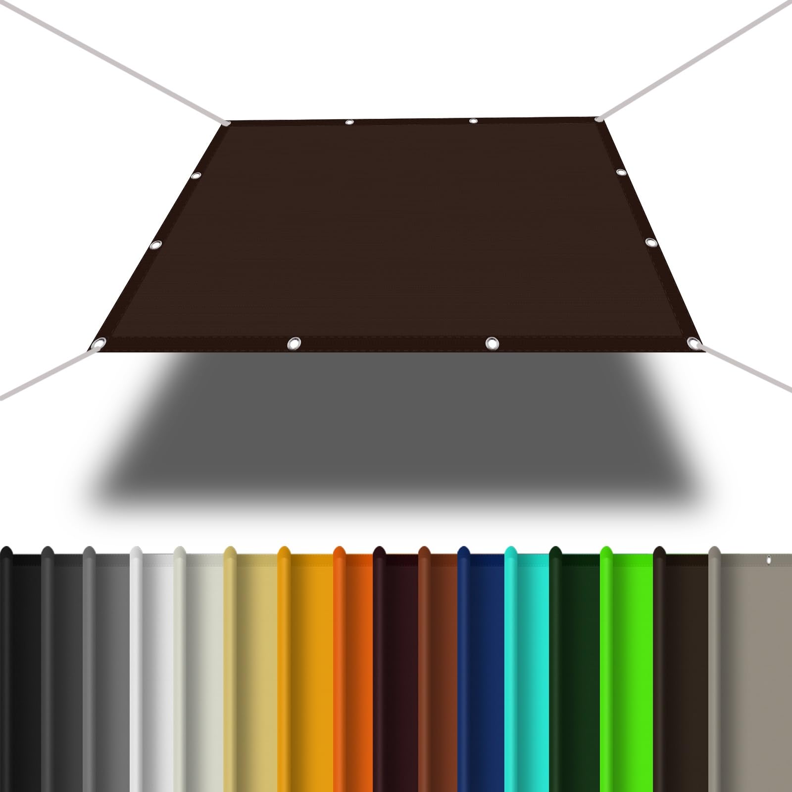 WQPMNYG Balcony Awning Canopy for Patio Party Backyard Lawn Garden 2.5 x 7m Weather Resistant and Durable Brown