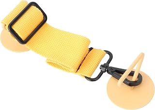 VILLCASE Puerta para Mascotas Correa Ajustable Tope De Puerta para Mascotas para Uso Interiores Color Amarillo
