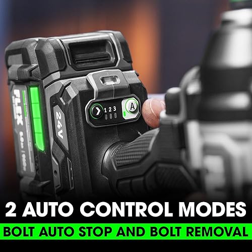 Miniatura 5 de FLEX FX1451-1C - Kit de llave de impacto de par medio sin escobillas de 24 V, sin escobillas, de 12 pulgada, 750 pies, con batería de litio de 5.0