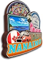 Vista 2 de Nanaimo British Columbia Canada - Imán de madera para nevera, colección de madera 3D, hecho a mano, recuerdos de la ciudad de viaje, imán