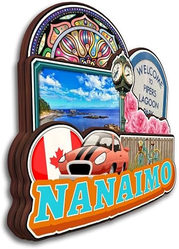 Miniatura 2 de Nanaimo British Columbia Canada - Imán de madera para nevera, colección de madera 3D, hecho a mano, recuerdos de la ciudad de viaje, imán para