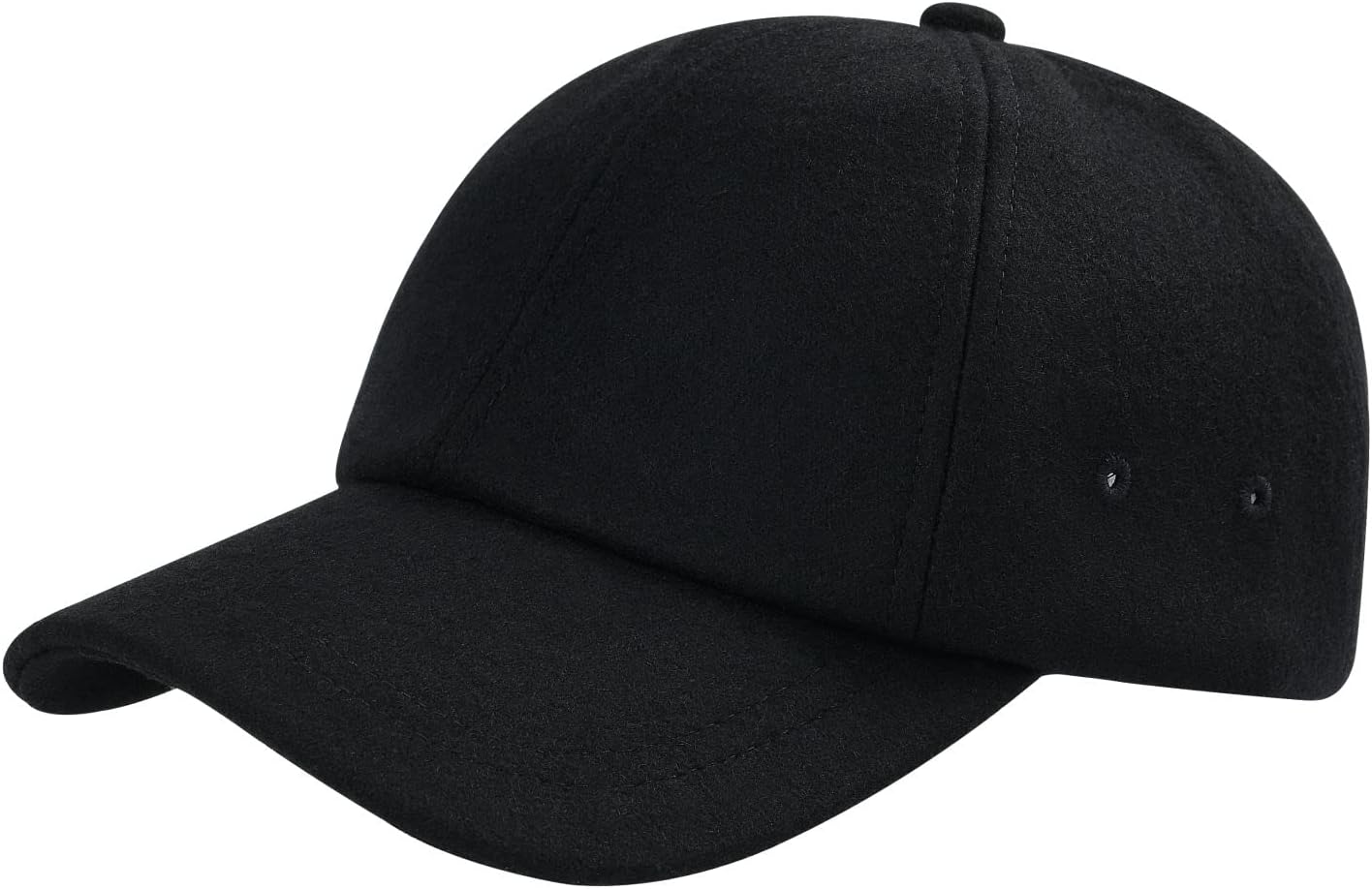 Wool Baseball Cap for Men Adjustable Unstructured Tweed Hat