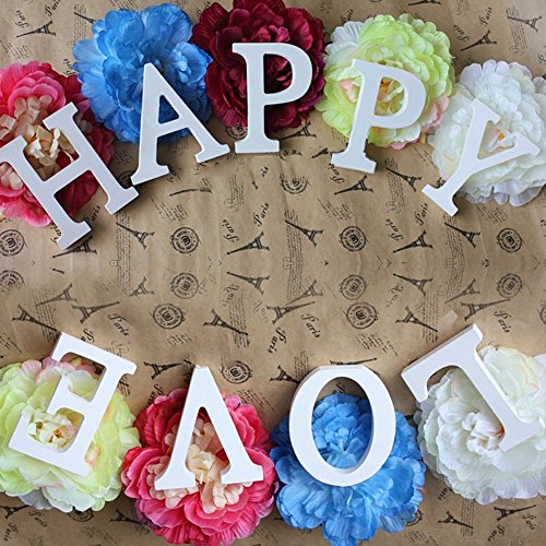 Totoo Decorative Wood Letters, Hanging Wall 26 Letters Wooden Alphabet Wall Letter For Children Baby Name Girls Bedroom Wedding Brithday Party Home Decor-Letters (T) #TOP3
