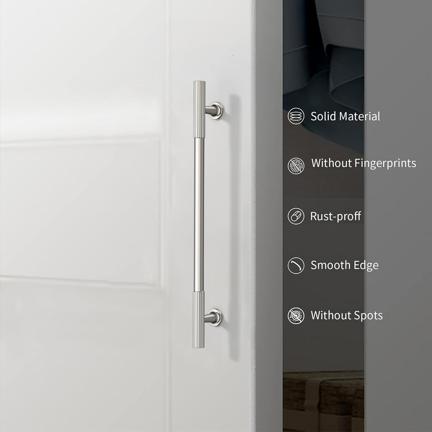 10 Pack 3.75 Inch(96mm) Kitchen Cabinet Handles Brushed Satin Nickel Cabinet Pulls Kitchen Cabinet Hardware Drawer Pulls for Cupboard Wardrobe