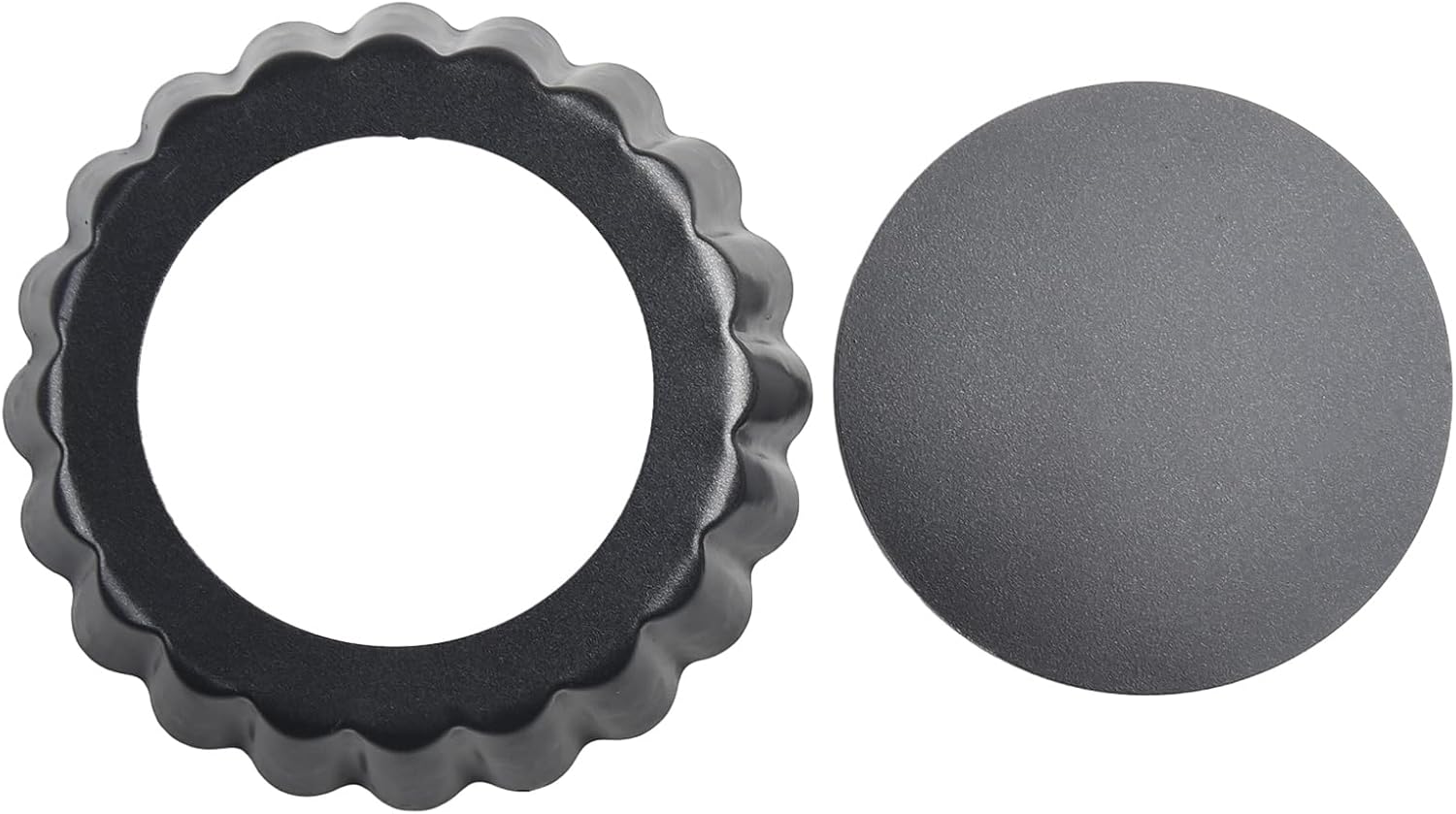 Non-Stick Tart Pan Quiche Pans Set of 6, Removable Bottom Tart Tins Baking Accessories