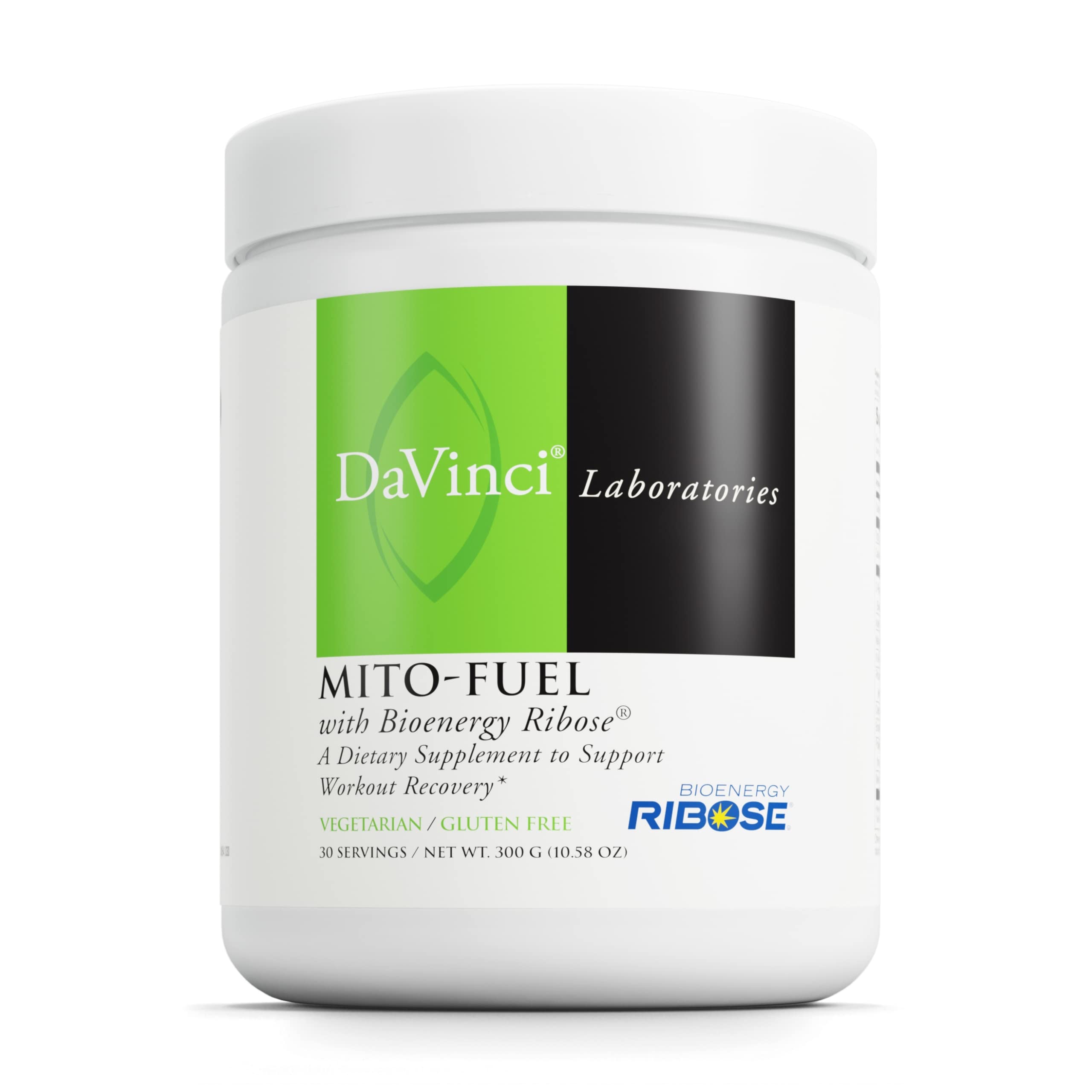 DAVINCI Labs Mito-Fuel with D-Ribose - Helps to Support Muscle Recovery & Energy Levels with D-Ribose, CoQ10, L-Carnitine & More - 300 Grams (30 Servings)