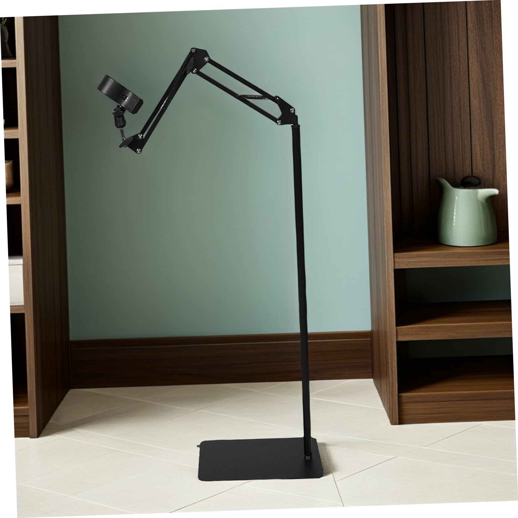 minkissy Soporte para Secador De Pelo con Brazo Plegable Altura Ajustable y Abrazadera Antideslizante para Baño Hogar y Dormitorio Manos Libres Soporte De Fijación para Secador De Pelo