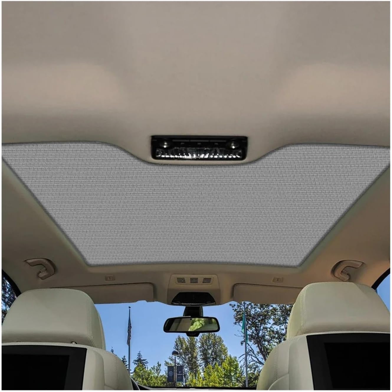 Car Panorama Sunroof Sunshade Curtain Cover Assembly Compatible For BMW 5 Series GT5 F07 535i 550i 2010-2017 2011 54107237591 54107237592(Black)