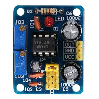 NE555 Pulse Module Adjustable Frequency Working Cycle Rectangular Wave Rectangular Signal Generator Pulse Rate Generator with LED Display