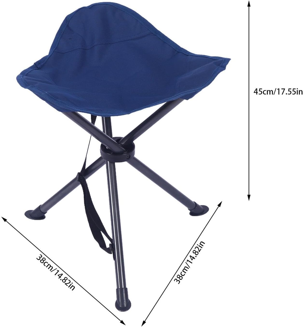 Folding Tripod Stool Camping Stool Camp Chairs Hunting Stool with Shoulder Strap for Fishing Concerts Travel Hunting Painting, Blue