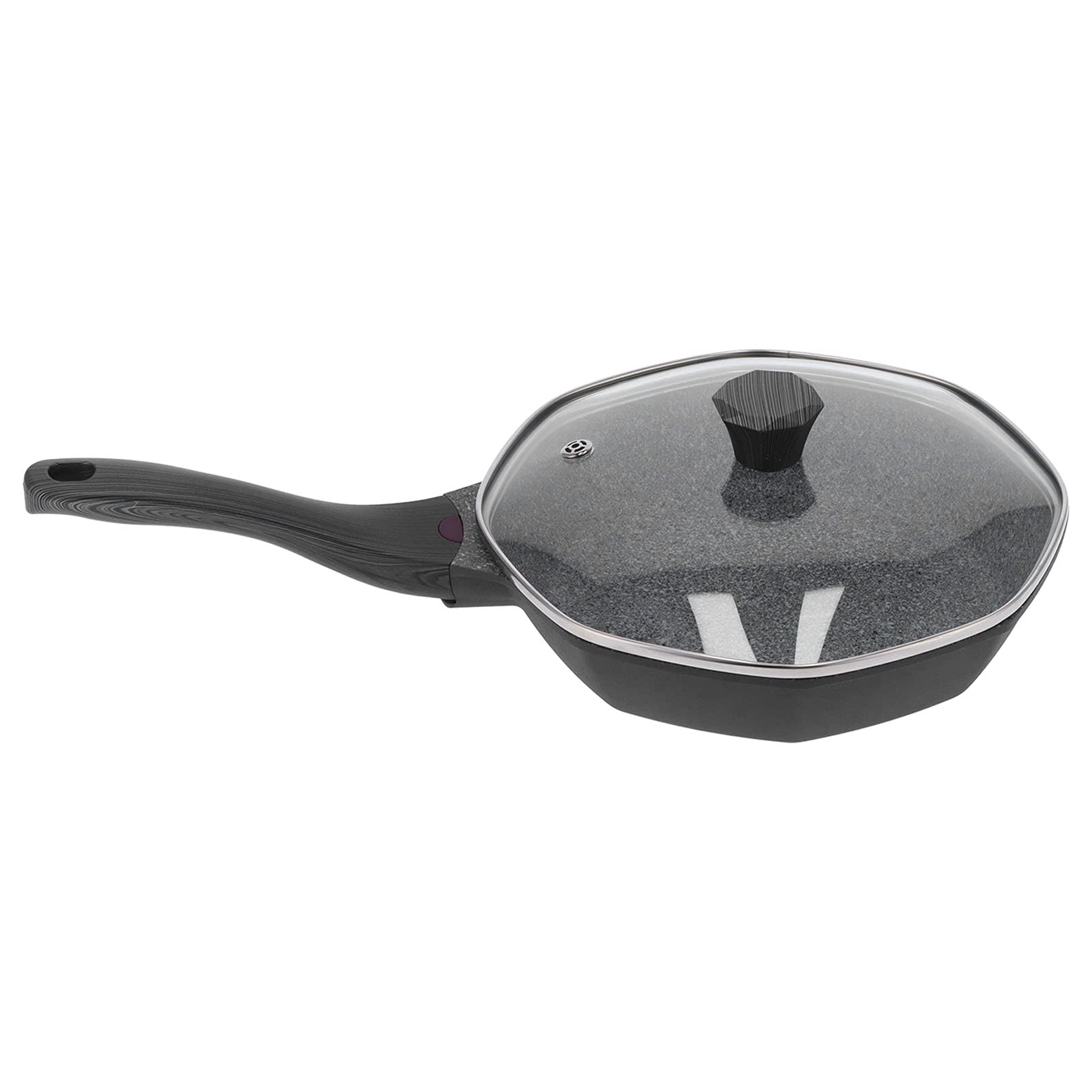 Cocoarm Ośmiokątna Patelnia Patelnia z powłoką nieprzywierającą 32 Cm Podstawa ze Stopu 12,6 Cala Odlew Ciśnieniowy Grube Dno Szybkie, Równomierne Ogrzewanie dla Indukcyjnej Gazowej Elektrycznej