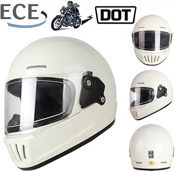 Full Face Integrated Motorcycle Helmet DOTECE Approved Motorbike Helmet Racing Crash Karting Helmets For Adults Men Women With Sun Visor Modular Motocross Racing Helmets