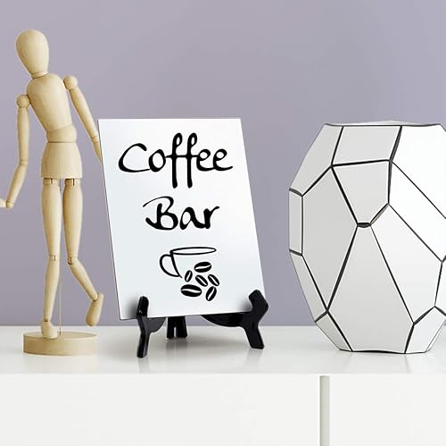 Miniatura 2 de Signs ByLITA Barra de café, letrero de mesa, 6 x 8 pulgadas (blanco) 1 paquete