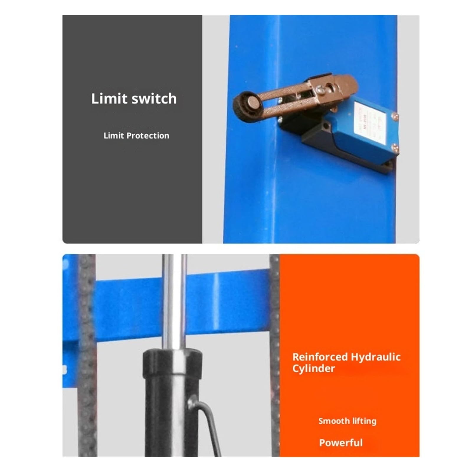 Hebebühne Hydraulischer Lastenaufzug, vertikaler, industriell Materialtransport | Warenhebeplattform for den Lager- und Heimgebrauch. Hubhöhe: 2 Meter (6,56 Fuß)