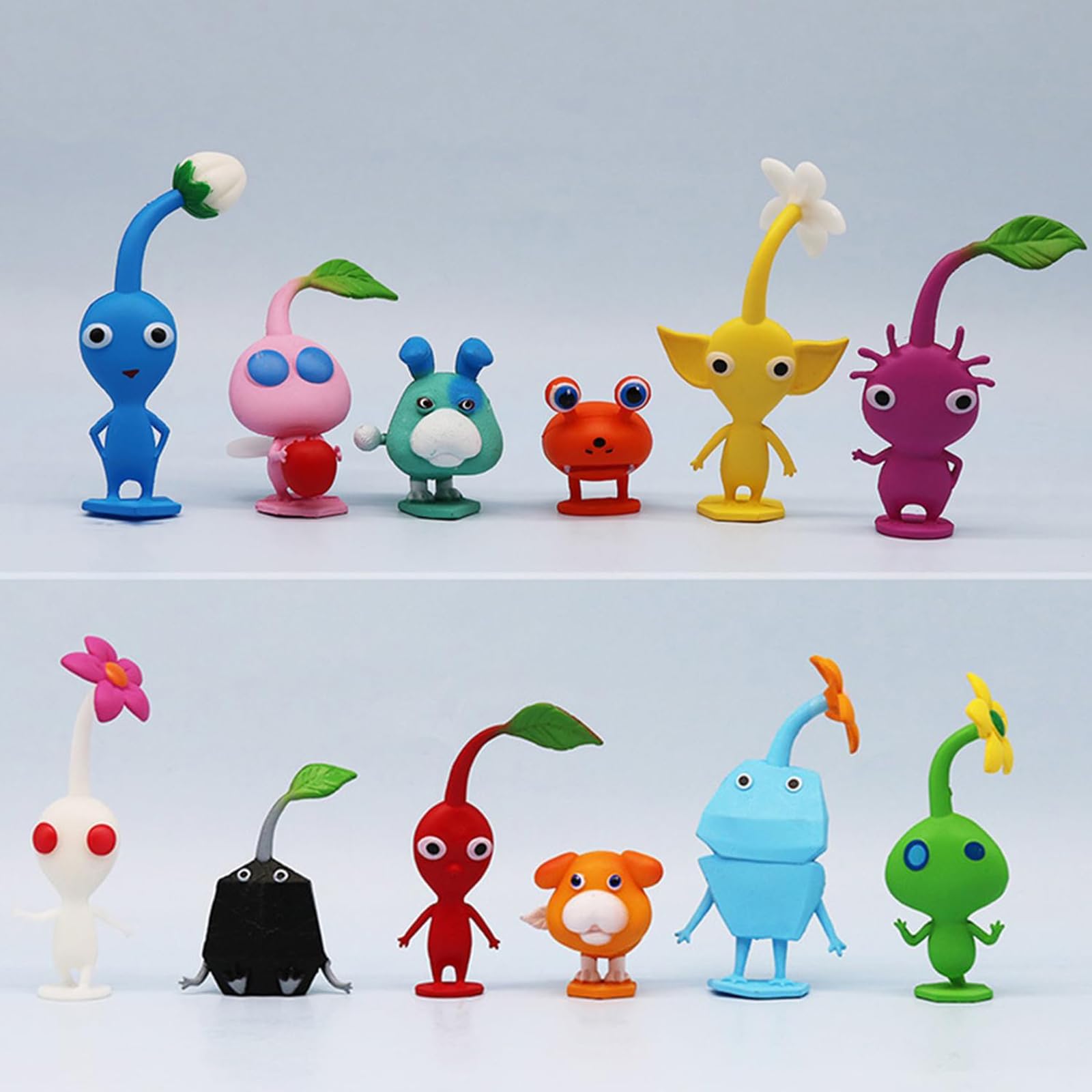 YZR 12pcs Pikmin Action Figures, Pikmin Collection Dolls Set Cake
