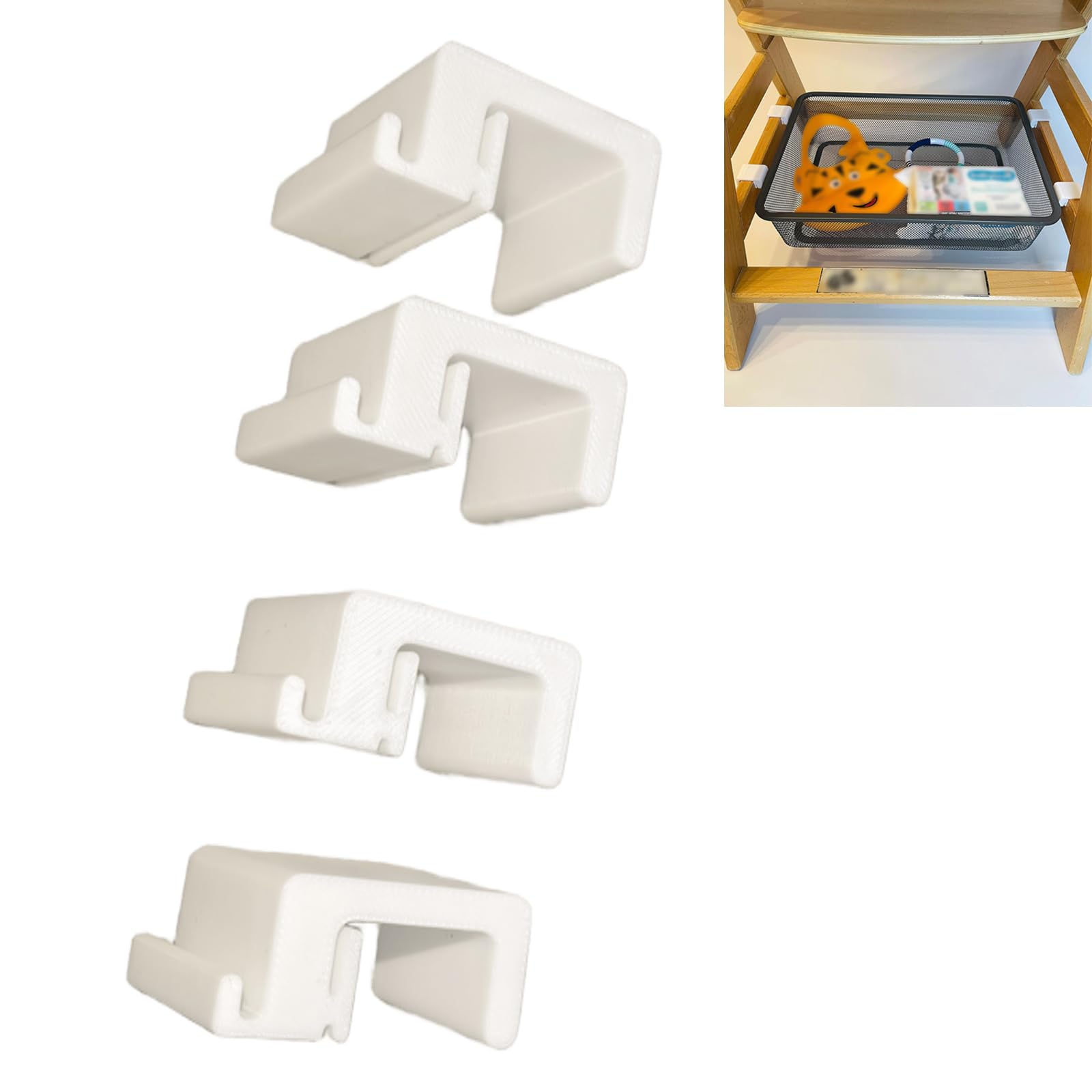 Adapter for Hauck Alpha and Beta HighChair Compatible with IKEA Trofast Box and Basket, Accessories for Hauck Alpha and Beta High Chair (B)
