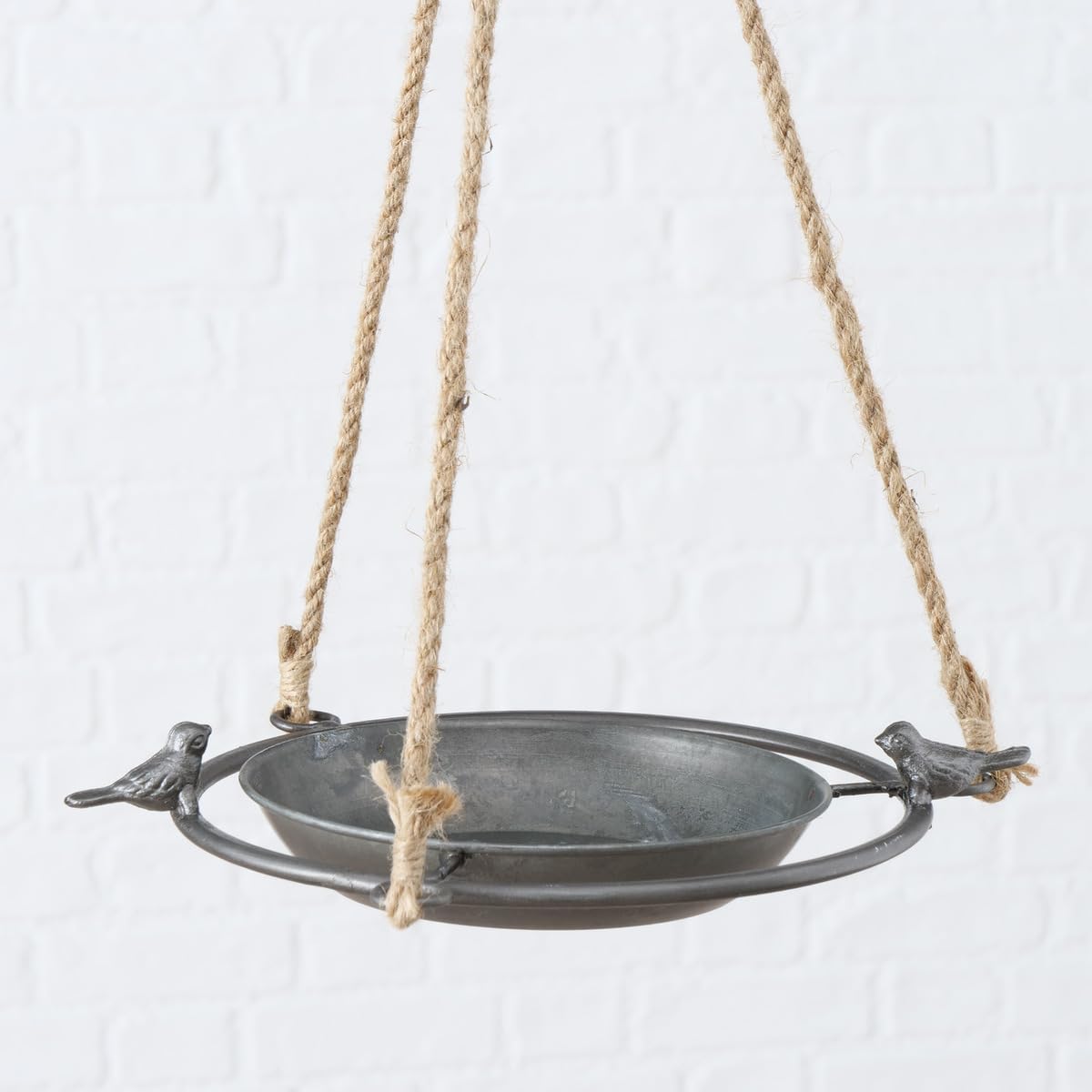 Boltze Vogeltränke Jackson (aus Metall, Vogelbad, zum aufhängen, Durchmesser 25 cm, Dekoration, Dekoanhänger) 1021540