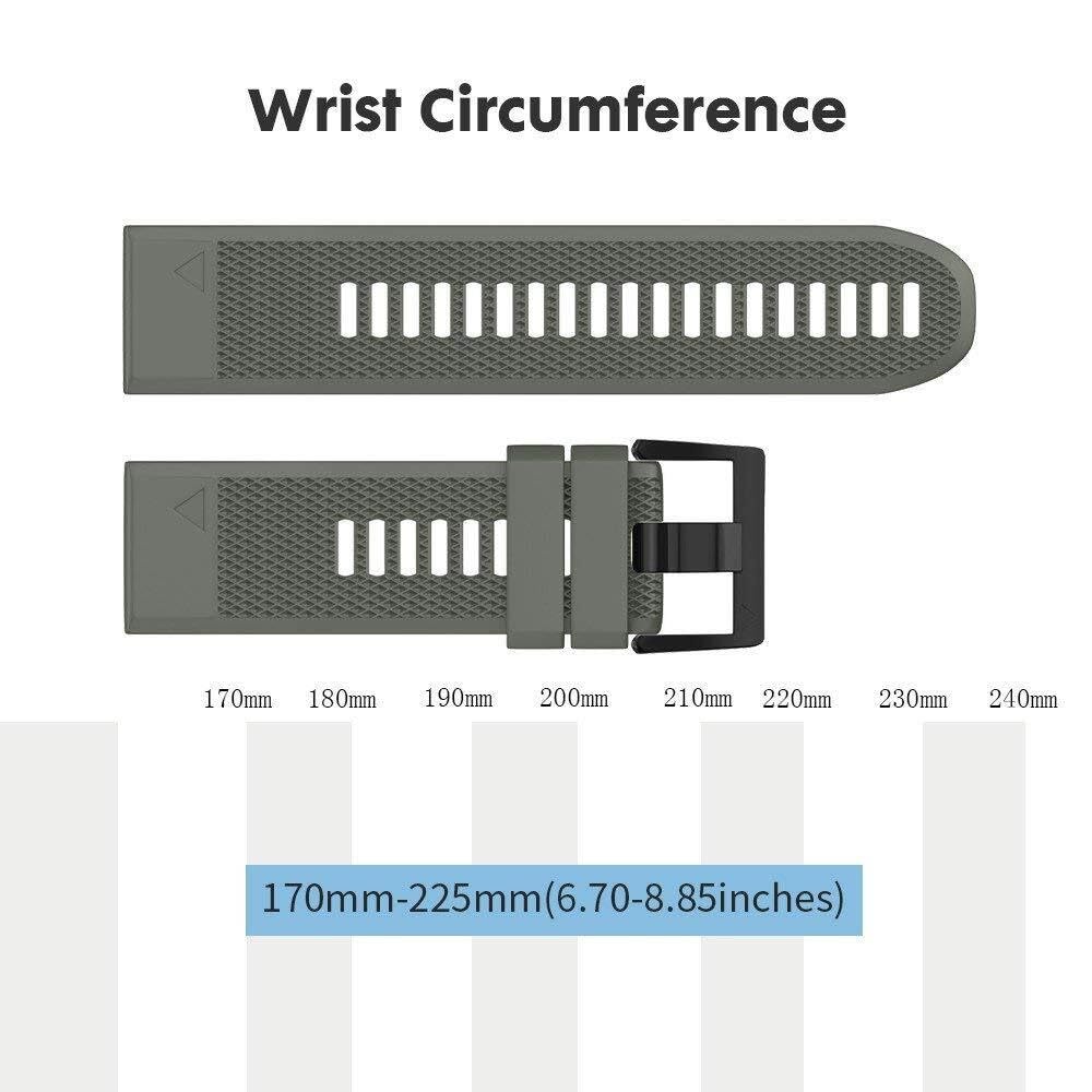 Pasek do zegarka Fenix 5 o szerokości 22 mm, miękki silikonowy pasek do zegarka Fenix 5 Plus, Fenix 6, Fenix 6 Pro, Fenix 7, exip, Forerunner 935, 945, Approach S60, Quatix 5, One Size, Agat