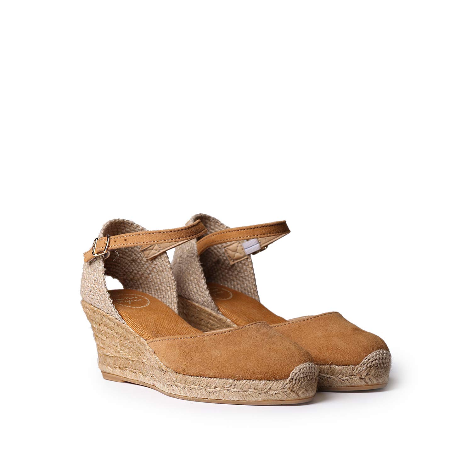 Toni Pons Lloret-5 - Espadrillas con Zeppa da Donna in Tinta Unita realizzate in camoscio.