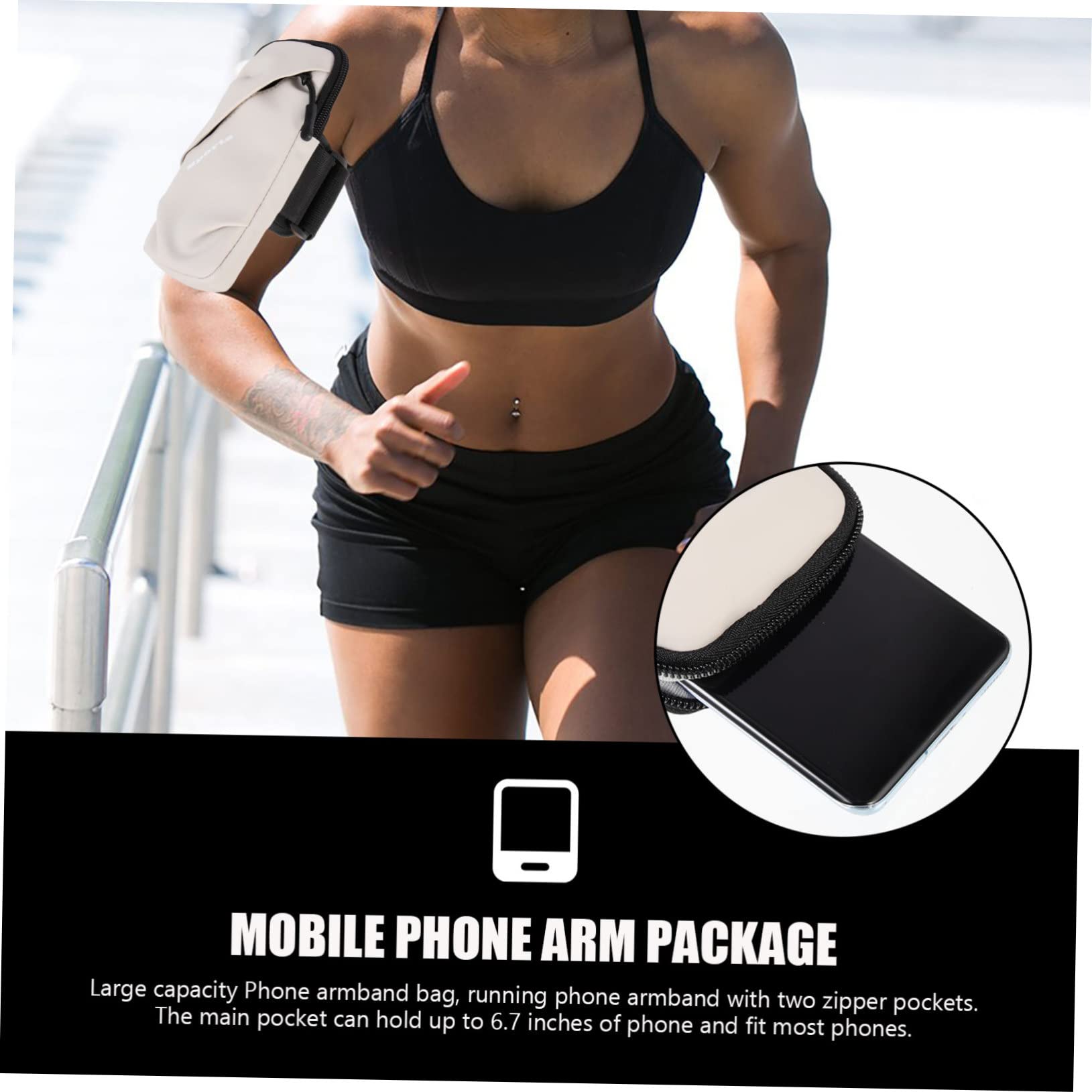 OSALADI 4stücke Sportarmband Für Handy wasserdichte Handytasche Für Joggen Elastisches Arm Sleeve Einsetzbar Für Smartphones Für Sport Und Freizeit