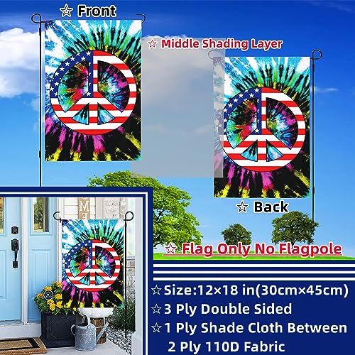 Jaiara Peace Sign Tie-Dye Flag 3X5 Ft Usa Flags And Garden Flags 12X18 Outdoor Decorations Banner Yard House Lndoor, Vibrant Vivid Color And Double Sided Print #TOP5