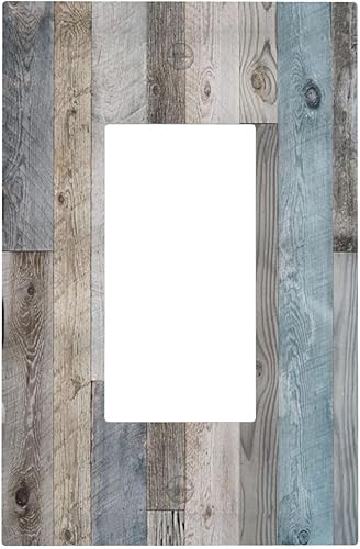 Miniatura 64 de Cubiertas de Interruptor de Luz de Palanca Simple con Diseño Abstracto de Sol Amanecer Retro, Placa Decorativa Arcoíris Atardecer de 1 Gang, Placa