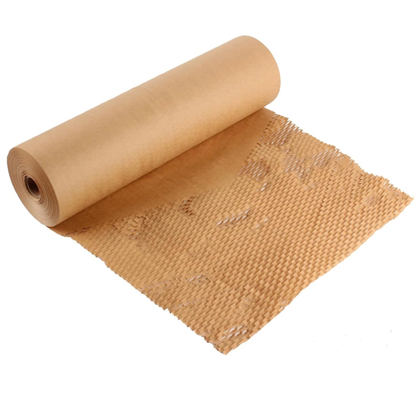 Honeycomb Paper Roll Honeycomb Packing Paper Sheets for Moving Sustainable Alternative to Bubble Cushioning Wrap(Brown 50cmx5m)