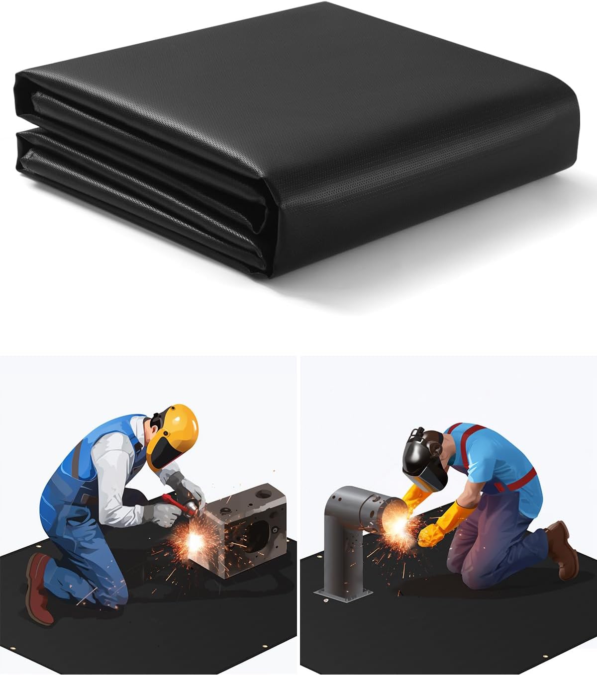 Feuerfeste Unterlage 1x1m - Hitzebeständige Matte Bis 1000°C Für Grill & Schweißen