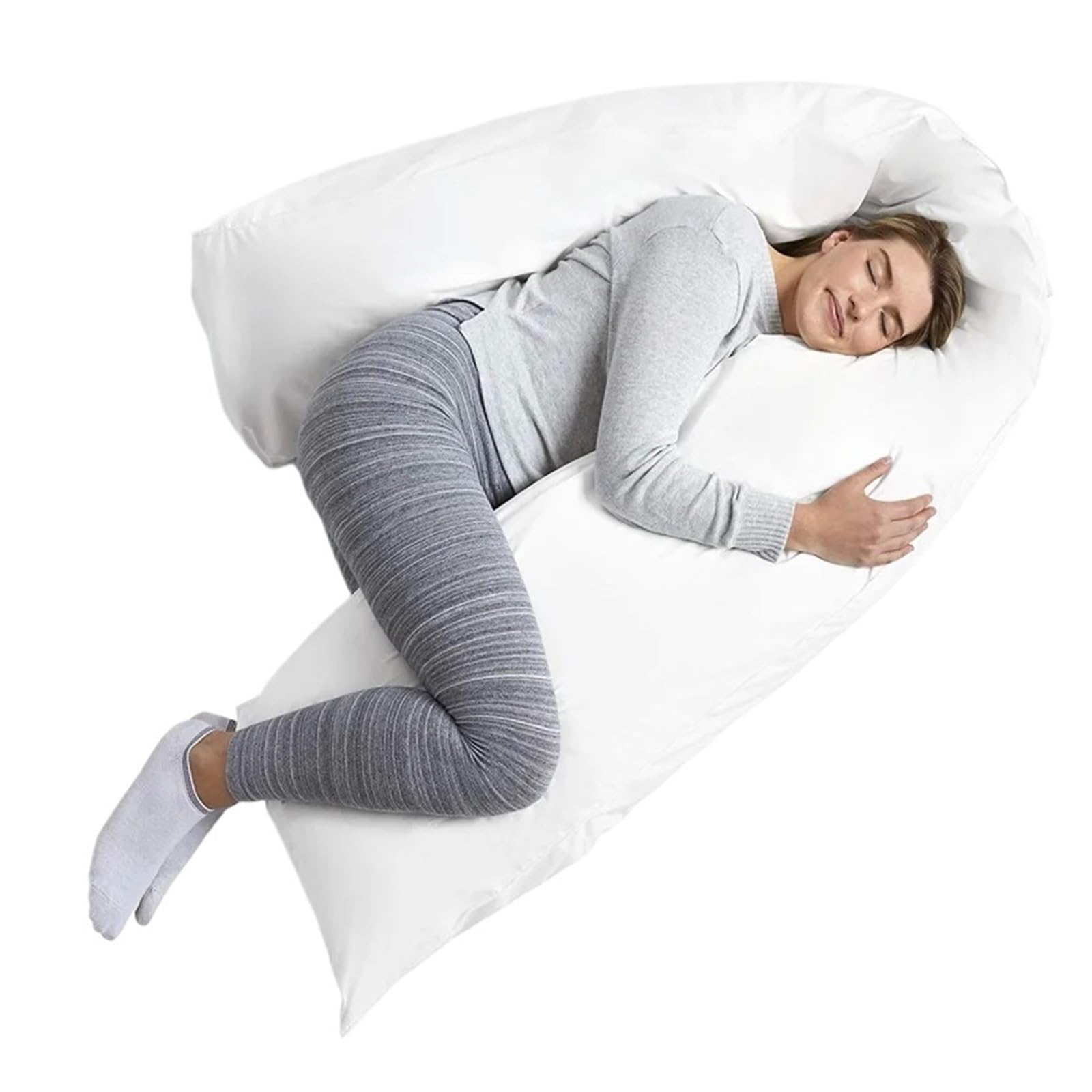 cuscino gravidanza Cuscino interno comfort for il corpo, decorazione for la casa, cuscino lungo a colonna bianca(40x120cm)