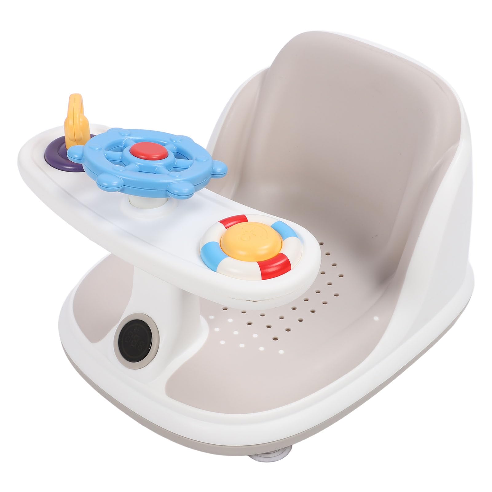 Naroote Siège de Bain pour bébé, Chaise de Bain pour bébé avec Alerte de Température et Ventouses Antidérapantes pour Bébés de 6 Mois et Plus