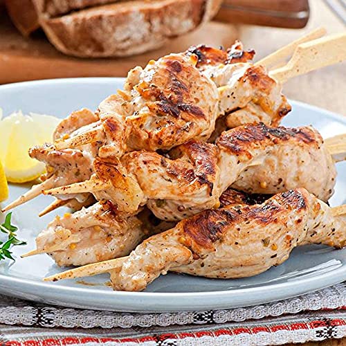 Lot de 200 brochettes en bambou pour barbecue, respectueux de l'environnement pour kebabs, fruits et gâteaux (9 cm