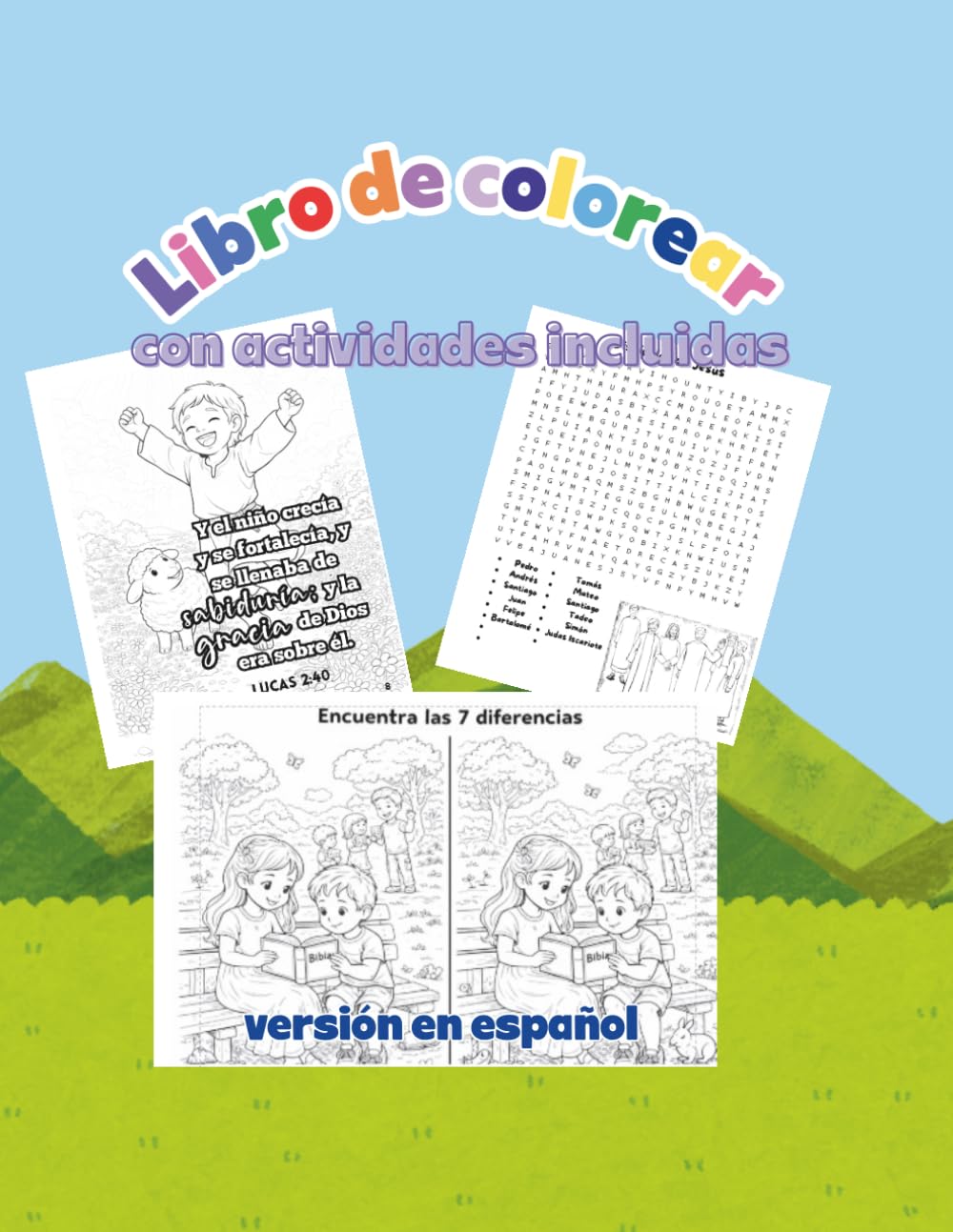 Ministerio de Jesús: Libro de Actividades Bíblicas para Niños, hojas de colorear y versículos bíblicos: Libro de actividades bíblicas, devocionales y ... niños de 9 a 11 años (Conociendo a Jesús)