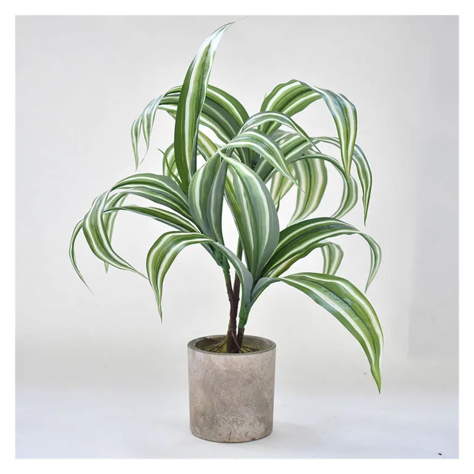 Künstliche Tannenzweige 43 cm 3 Gabeln Kunstpflanze Luftgras Zweig Tropischer Dracaena-Baum Kunststoffblätter Kleine grüne Pflanze for Hausgarten-Dekor(43cm Red)