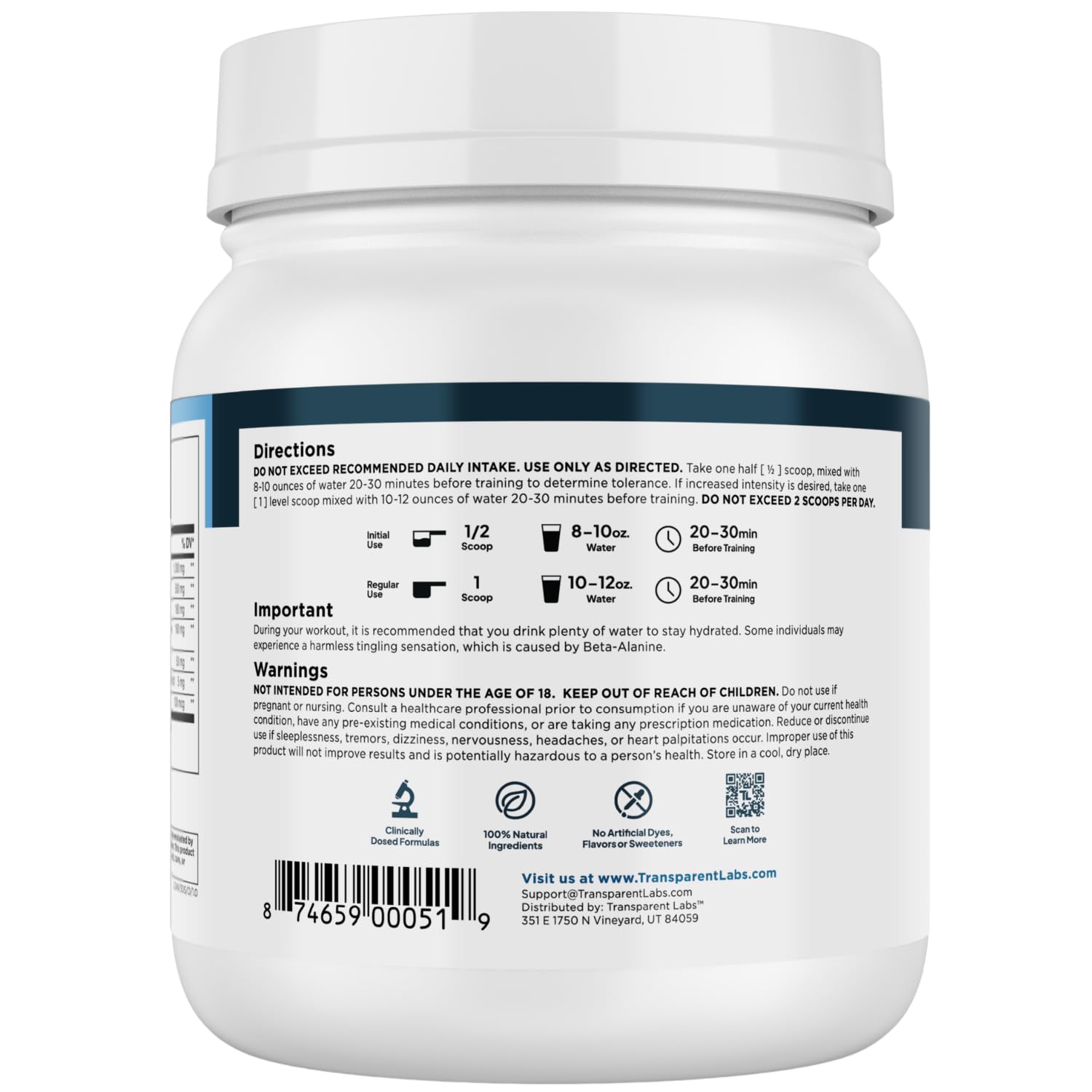 Transparent Labs Lean Pre-Workout - 30 Servings, Orange — Amazon image 8