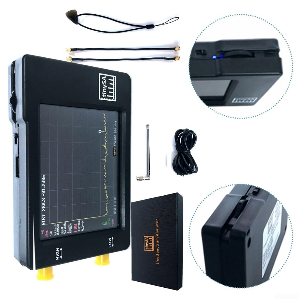 Spectrum Analyzer 100 kHz – 960 MHz Spektrumanalysator 2,8 Display M F/HF/VHF UHF-Eingang Audio-Antenne mit einem SMA-Anschluss
